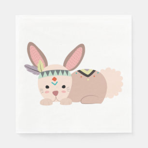Tribal Bunny Napkin Servetten