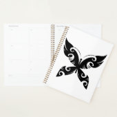 Tribal Butterfly Tattoo Bold Black Ink Style Planner (Display)