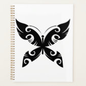 Tribal Butterfly Tattoo Bold Black Ink Style Planner (Voorkant)