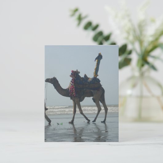 Tribal Camel Ride: Morning Tide Sands & Zee Briefkaart (Staand voorkant)