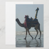 Tribal Camel Ride: Morning Tide Sands & Zee Briefpapier (Voorkant / Achterkant)