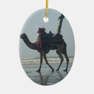 Tribal Camel Ride: Morning Tide Sands & Zee Keramisch Ornament