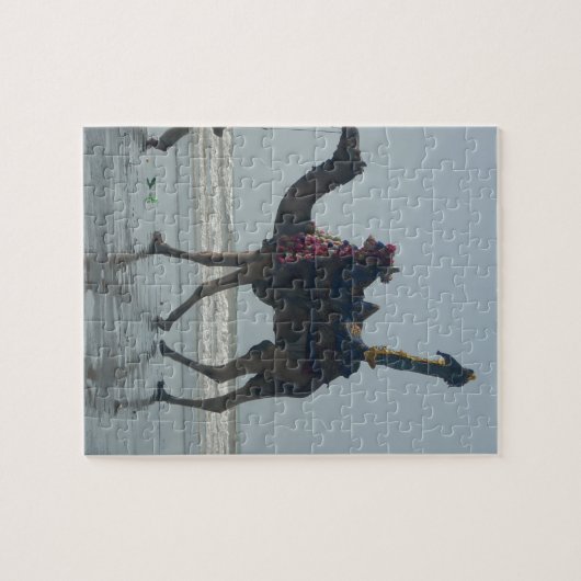 Tribal Camel Ride: Morning Tide Sands & Zee Legpuzzel (Horizontaal)