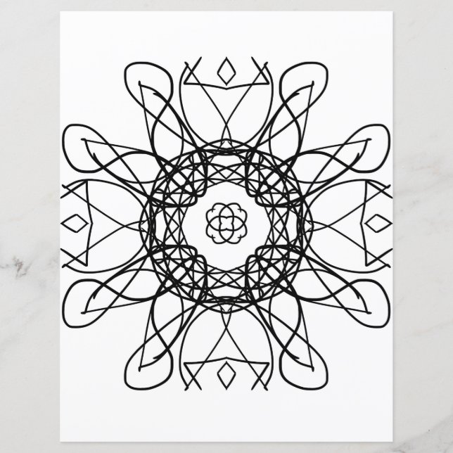 Tribal Celtic Cross Mandala Colour Page (Voorkant)