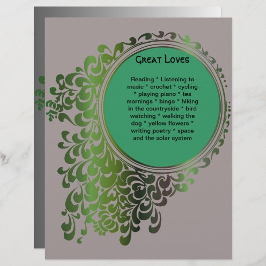 Tribal Celtic Pagan Funeral Program Pg 7-8 (Voorkant / Achterkant)