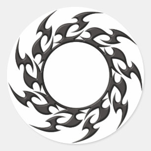 Tribal Circle-Tattoo Ronde Sticker