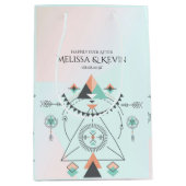 Tribal Colorful Geometric Totem Design Medium Cadeauzakje (Voorkant)