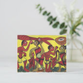 Tribal Dance Briefkaart (Staand voorkant)