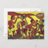 Tribal Dance Briefkaart (Voorkant / Achterkant)