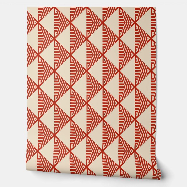 Tribal Deco Vloeiend Vinyl Behang (2'x12') (Afrollen)