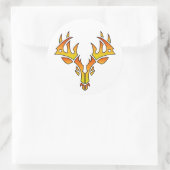 Tribal Deer (vuur) stickers (Tas)