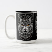 Tribal Design Lynx Tweekleurige Koffiemok (Links)