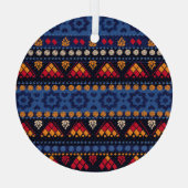 Tribal Design: Multifunctioneel naadloos patroon. Glas Ornament (Achterkant)