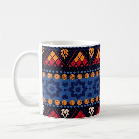 Tribal Design: Multifunctioneel naadloos patroon. Koffiemok (Links)