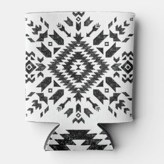 Tribal Design: Zwart Wit Hand-getrokken Blikjeskoeler