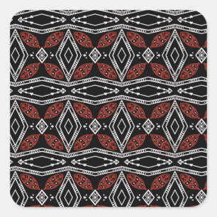 Tribal Diamond Vierkante Sticker
