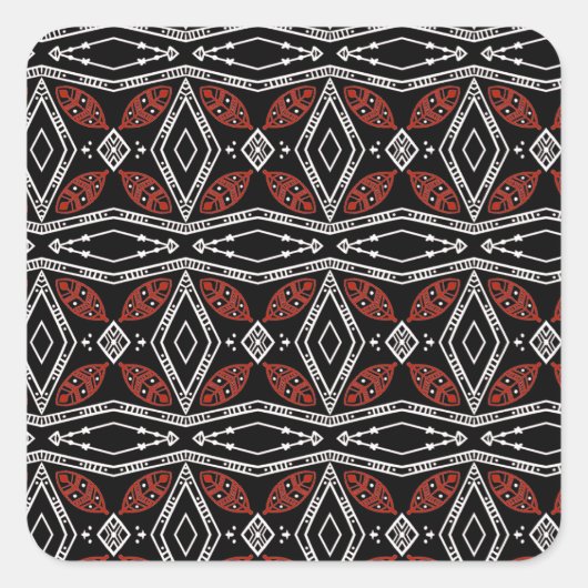 Tribal Diamond Vierkante Sticker (Voorkant)
