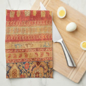  Tribal Diamonds Pattern Red Theedoek (Quarter Fold)