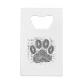 Tribal Dog Pw Druk op vervormde achtergrond Kredietkaart Flessenopener (Achterkant)
