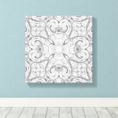 Tribal Doodle 11 Canvas Afdruk (Insitu (Houten vloer))