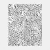 Tribal Doodle 2 Fleece Deken (Voorkant)