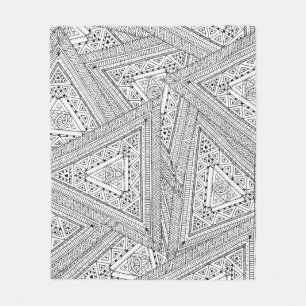 Tribal Doodle 2 Fleece Deken