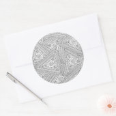 Tribal Doodle 2 Ronde Sticker (Envelop)