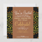 Tribal Dots star fête Invitation d'anniversaire (Dos)