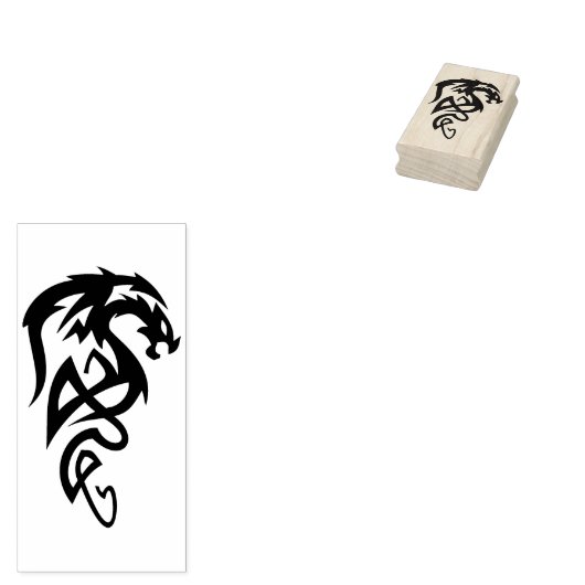 Tribal Dragon Art Stempel (Gestempeld)