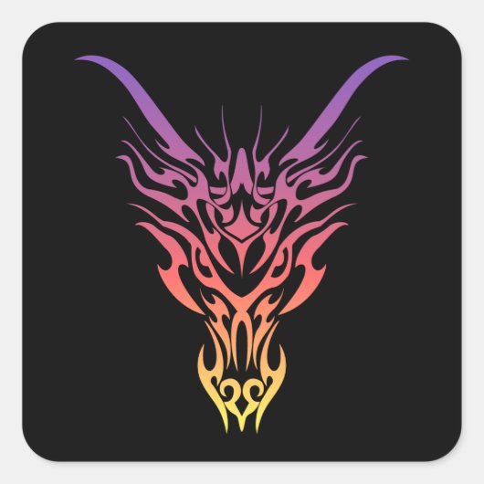 Tribal Dragon Sticker (Voorkant)