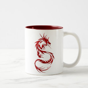 Tribal Dragon Tweekleurige Koffiemok