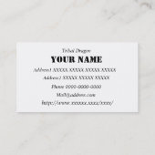 Tribal dragon visitekaartje (Achterkant)