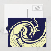 Tribal Dragons Yin Yang () Briefkaart (Voorkant / Achterkant)