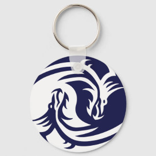 Tribal Dragons Yin Yang () Sleutelhanger