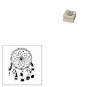 Tribal Dreamcatcher Boho 1x1 Rubberstempel (Gestempeld)