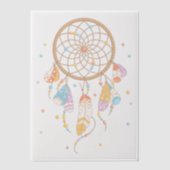 Tribal Dreamcatcher Boho Baby Insert Vellum Uitnodigingen (Voorkant)