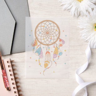Tribal Dreamcatcher Boho Baby Insert Vellum Uitnodigingen