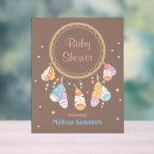 Tribal Dreamcatcher Boho Baby shower Brown (Neutre)