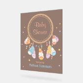 Tribal Dreamcatcher Boho Baby shower Brown (Angle)