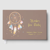 Tribal Dreamcatcher Boho Baby shower Brown (Recto)