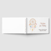 Tribal Dreamcatcher Boho Baby shower Folie Wit Gastenboek (Volledig)