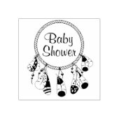 Tribal Drocatcher Boho Baby shower Rubberstempel (Afrduk)