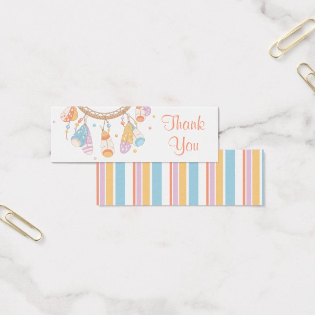 Tribal Drocatcher Boho Bedankt Mini Visitekaartjes (Kantoor)