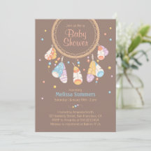 Tribal Drocatcher Boho Brown Baby shower