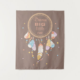 Tribal Drocatcher Boho Brown Quote Wandkleed