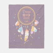 Tribal Drocatcher Boho Paars Quote Fleece Deken (Voorkant)