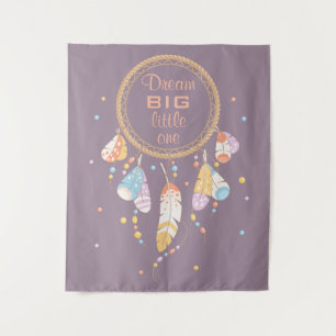 Tribal Drocatcher Boho Paars Quote Wandkleed