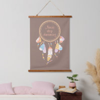 Tribal Drocatcher Boho Quote Brown