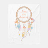 Tribal Drocatcher Boho Quote Fleece Deken (Voorkant)