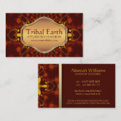 Tribal Earth Eco Carte de visite de mode (Devant / Derrière)